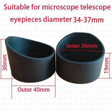 2pcs Rubber Eye Cups Eye Shield Guards Cap for 34-37 mm Microscope Eyepiece Part