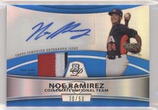 2010 Bowman Platinum Relic Refractor Blue 30/50 Noe Ramirez Patch Auto 0g03