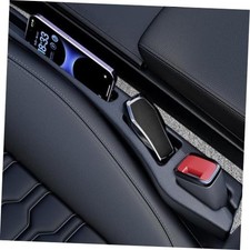 Car Seat Gap Filler 2 Pack, Soft Foam Multifunctional Seat Side Gap black