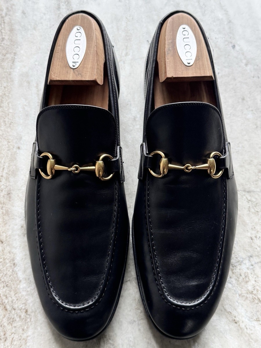 GUCCI Jordaan Horsebit Black Leather Loafer 8 / 8.5 US 1953  display picture 2