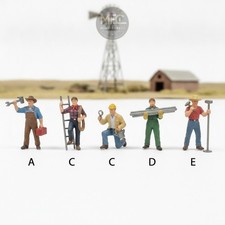 HO Scale Ranch Worker Repairing Windmill Mini Figure for Outdoor Diorama Display