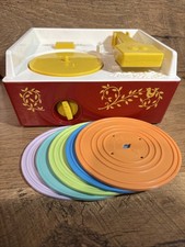 Fisher Price Music Box Record Player 2014 Complete 5 Records Tested WORKS Great