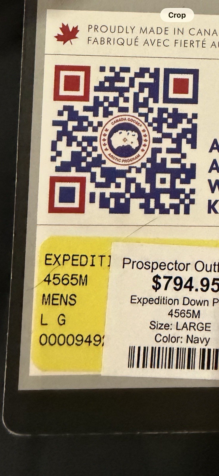 Men's Canada Goose Expedition Parka 4565M Navy Down Jacket Size L NWT.  thumbnail 21