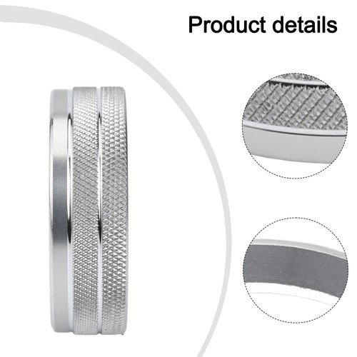 Modern Silver Alloy Audio Knob Cover For VOLVO XC60 S60 S80 V40 Vehicles - Picture 9 of 12
