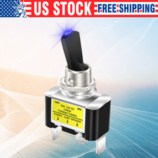 Blue Led Light 3pin Rocker Toggle Onoff Switch 30a 12v For Car Boat Marine Blue Led Light 3pin Rocker Toggle Onoff Switch 30a 12v For Car Boat Marine
