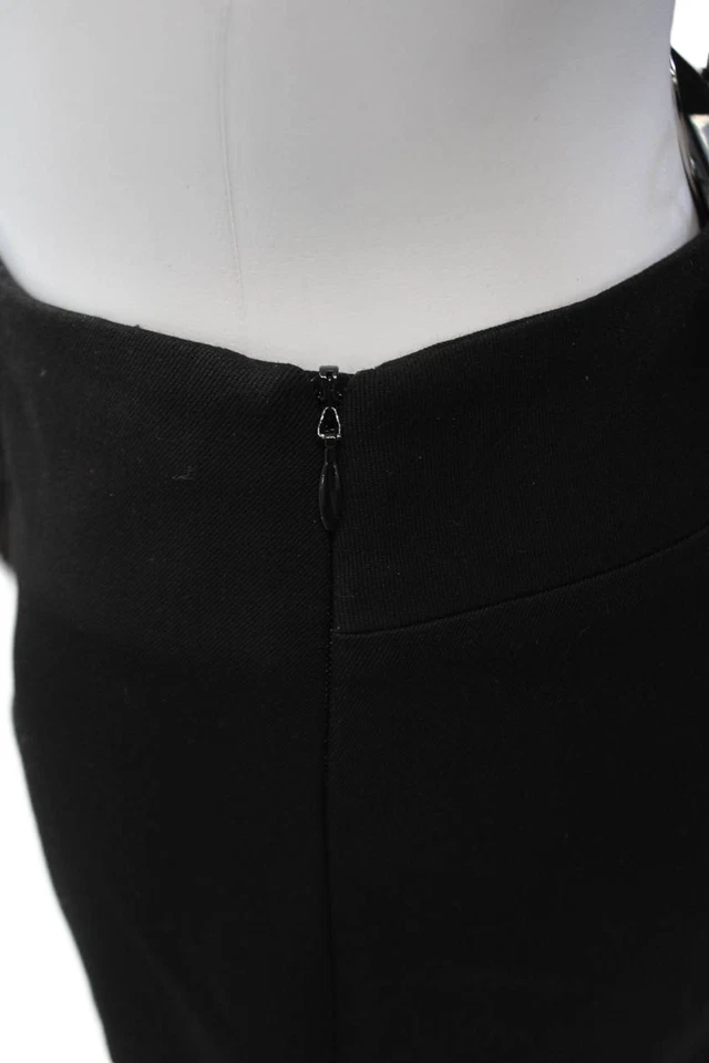 Clothes (Real) Womens Textured Pleated Zip Lined Tapered Leg Dress Pants Black S - Image 3 of 4