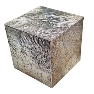 Large Tiffany & Co. Modernist Sterling Silver Textured Samorodok Cube-Form Box