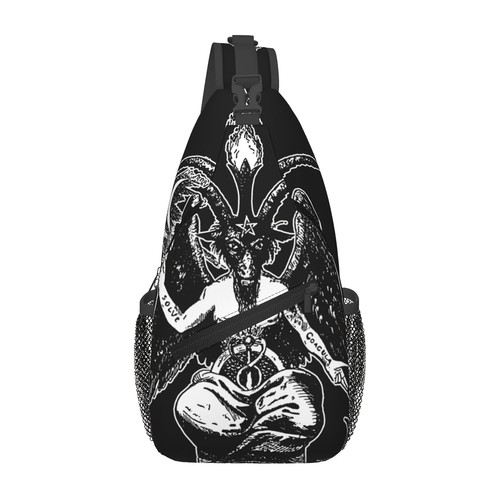 Baphomet Crossbody Bag for Hiking, Halloween, Travel