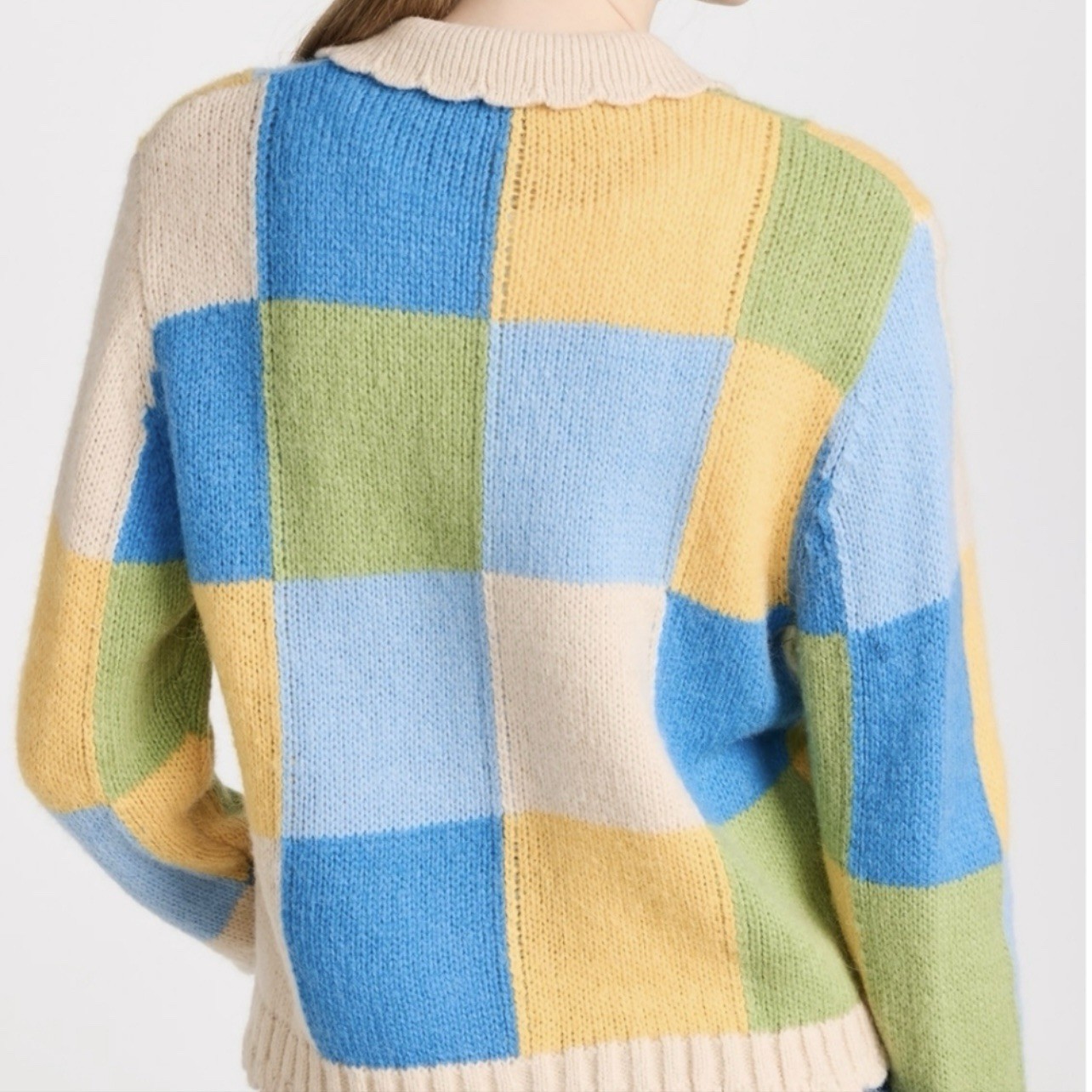 Kitri Cardigan Sweater Patchwork Multicolor Wool … - image 3