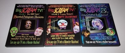 Big Scream TV Volume I II III DVD Lot Haunted House Hologram Illusions Halloween