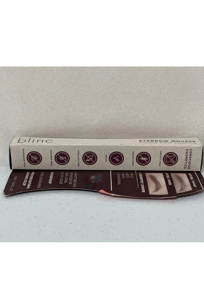 BLINC EYEBROW MOUSSE AUBURN  4.7ML 0.16 FL OZ WATERPROOF VEGAN CRUELTY FREE - Image 3 of 3