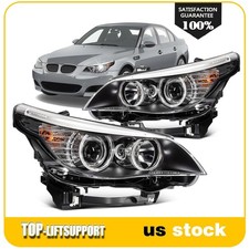 2pcs Pair Black Headlights Wbulbs For 2008-2010 Bmw 528i Xdriver Base 3.0l