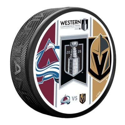 Colorado Avalanche vs Vegas Golden Knights Western Conference Finals Hockey Puck