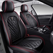 Front Set Seat Covers for Toyota Camry 2015-2026, Black-Red