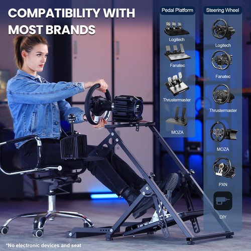 Dardoo Supporto Per Volante Da Corsa Pieghevole Per Logitech G920 Thrustmaster - Foto 11 di 20