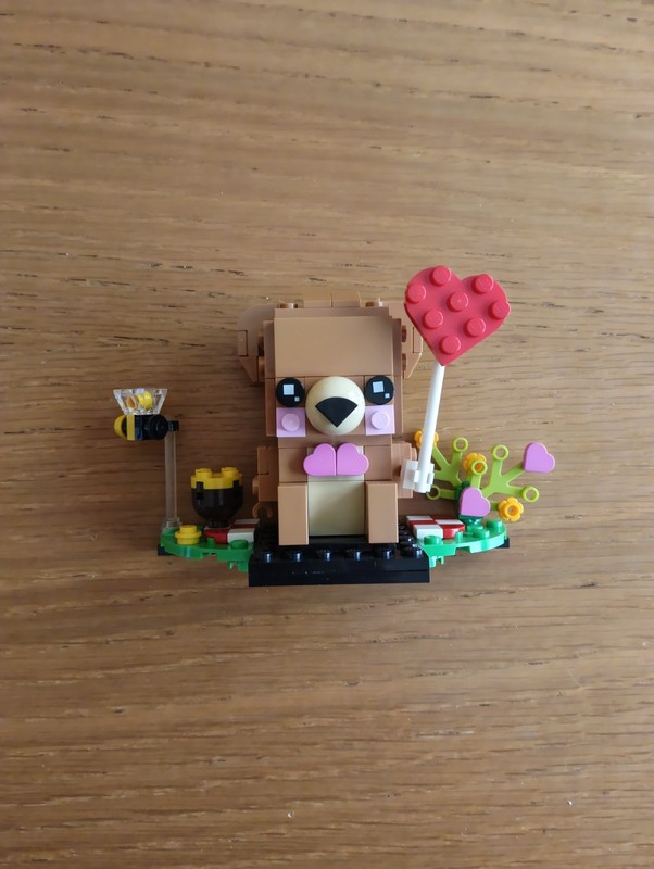 LEGO BrickHeadz #40379 Valentine's Bear Complete Set No Box/Instruction New