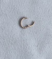Solid 9ct rose gold clicker hoop 16g 7mm earring body piercing jewellery