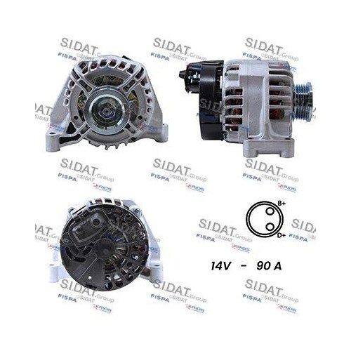 Alternateur Sidat A12DE0138A2 résout les pannes de batterie Ford Fiat