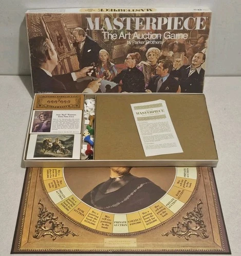 Masterpiece Art Auction Game Vintage 1970 Parker Brothers Board Game Complete!