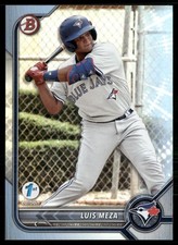 Luis Meza 2022 Bowman Draft 1st Edition Sky Blue Foil Toronto Blue Jays #BD-89