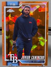 2026 Topps Chrome Sapphire-Junior Caminero (130)-Orange Image Variation 11/25
