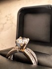 Robbins Brothers Engagement Ring size 8 | .66ct Real Diamond Sides - CZ Center — photo 5
