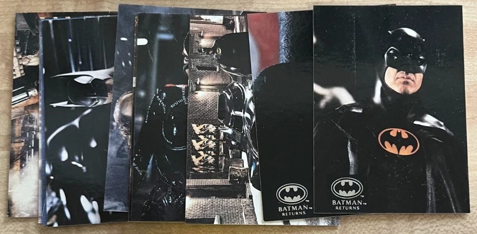 Juego completo de tarjetas coleccionables Batman Returns 1992 Topps con lista de verificación 10 insertos Foto 3 de 3