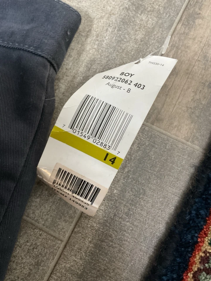 Pantalones Tommy Hilfiger Azul Marino Bolsillos Carga Pierna Ancha Talla 14 Nuevos con Etiquetas Foto 2 de 4