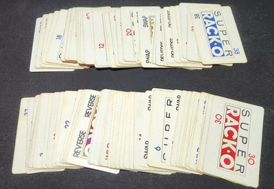 Vintage 1983 Super Rack-O Card Game Milton Bradley Double Racks 99