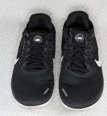 Nike Women's Free RN 2018 SIZE 7  (942836-001) Black White Running Shoes