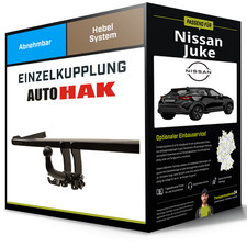 Abnehmbare Anhängerkupplung für NISSAN Juke 07.2014-12.2019 Typ F15 Auto Hak NEU