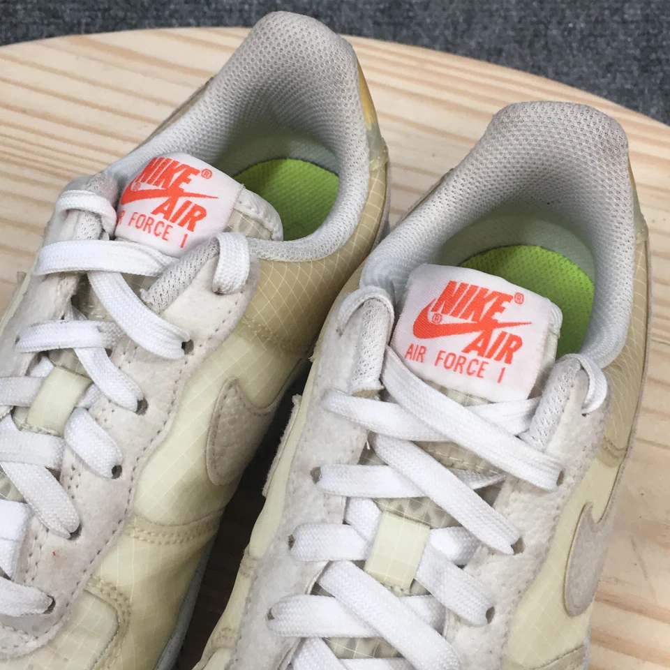 Nike Zapatos Juveniles 6 Air Force 1 Crater GS Tenis Blanco Con Cordones DH4339-100 Foto 4 de 4