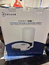 EcoVacs DEEBOT NEO+ Vacuum and Mop Robot in White Auto-Empty Station