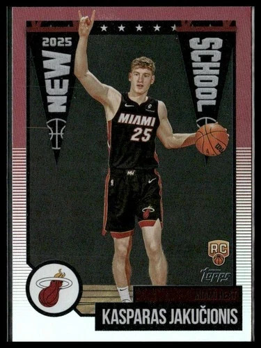 2025 Topps NBA New School Rainbow Foil KASPARAS JAKUCIONIS Rookie No. NS-20!