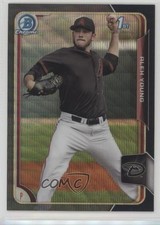 2015 Bowman Draft Chrome Asia Exclusive Black Wave Refractor Alex Young #32 2x6