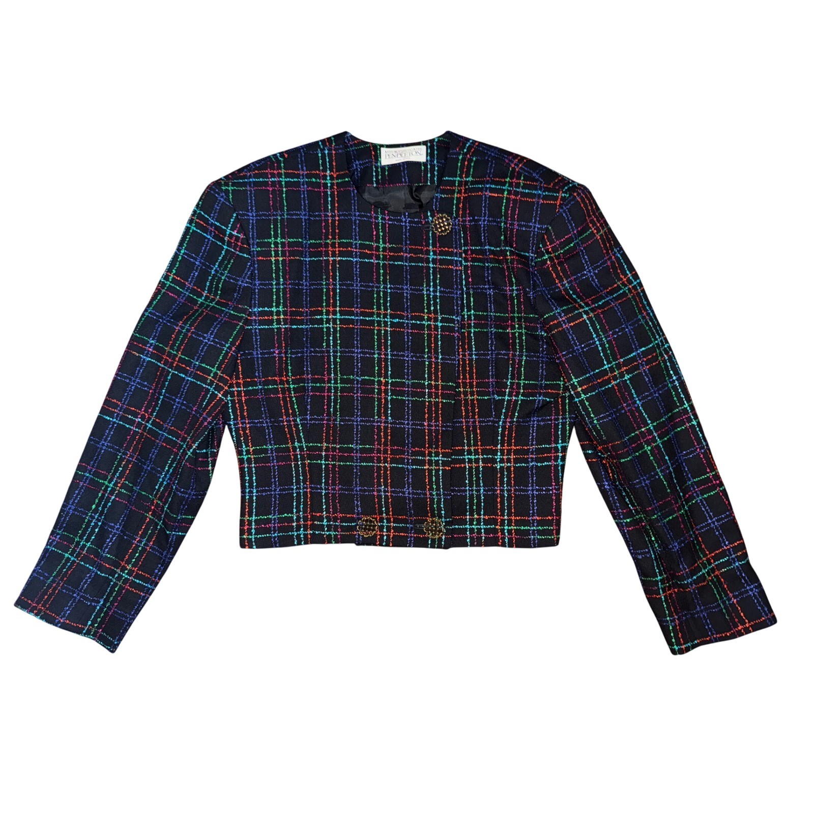 Pendleton Blazer Jacket Womens Black Rainbow Plai… - image 6