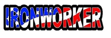 IRONWORKER AMERICAN FLAG STICKER (LOT OF 3) HARD HAT STICKER HELMET STICKER 