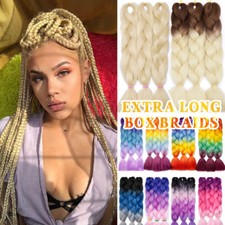 60cm Festival Jumbo Braiding Hair Extensions Pre-Looped Dutch Braids As Human US
