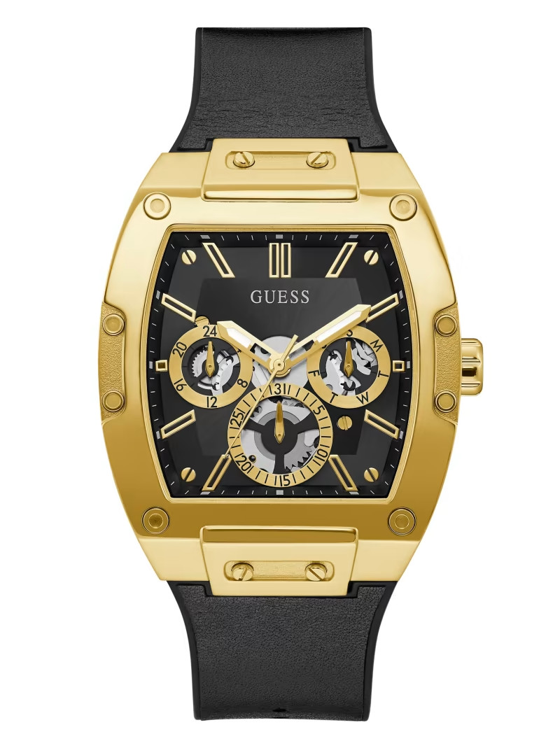 Мужские классические кварцевые часы Guess с черным циферблатом - GW0202G1 NEW