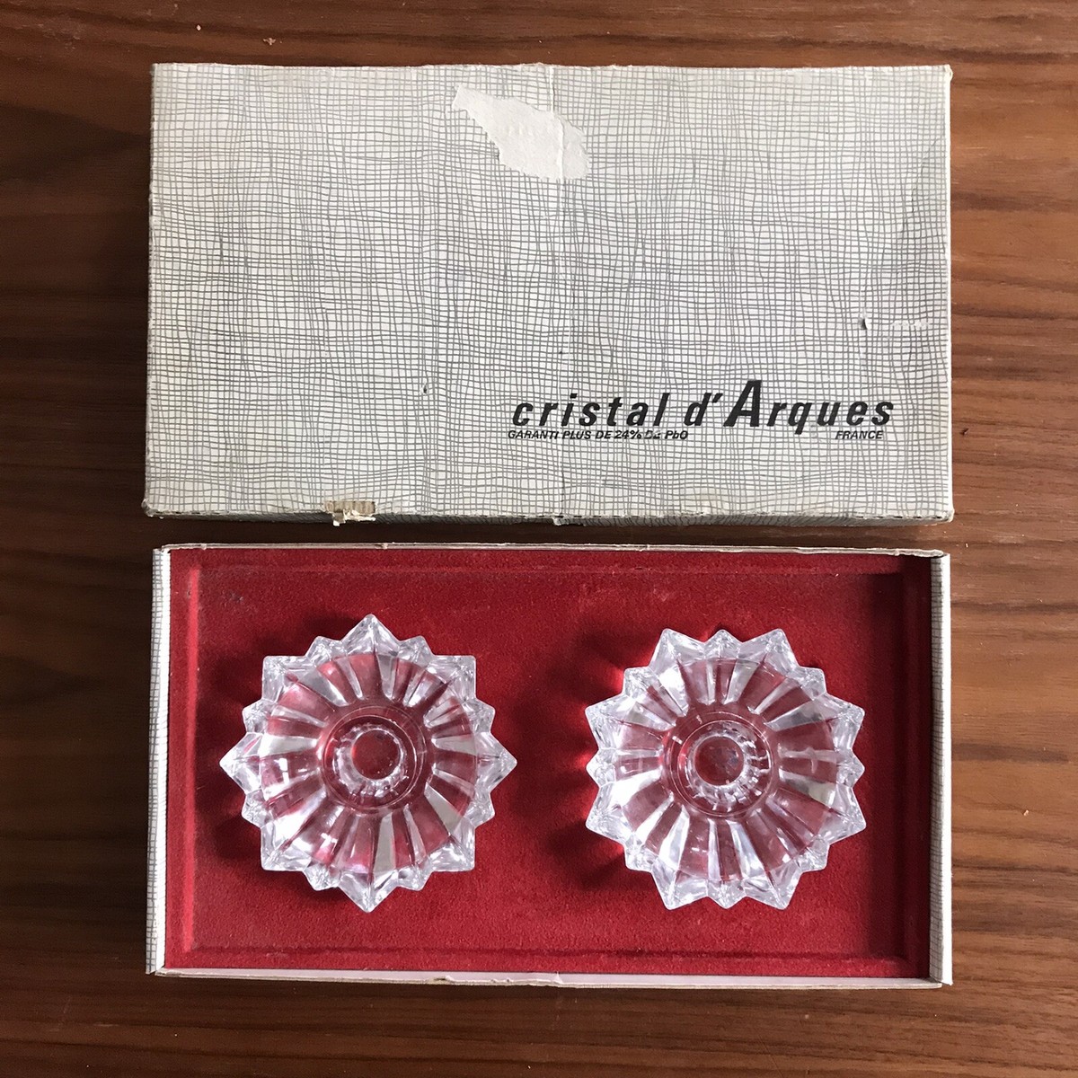 Porte-bougies modèle « Cheverny » - cristal d'Arques - Arts de la table