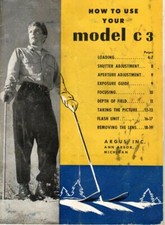 Argus Model C3 owner's manual 24 pages 1950