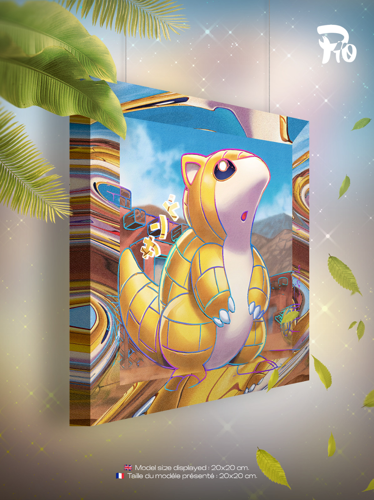 Toile Pokémon Sabelette Sandshrew tableau mural art carte Japon