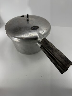 #ad Vintage Pressure Cooker with Wood Handles $15.00