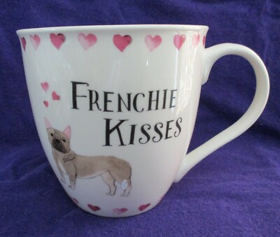   Milly Green - French Bulldog ''Frenchie Kisses''  16 oz Coffee Tea Mug - New  