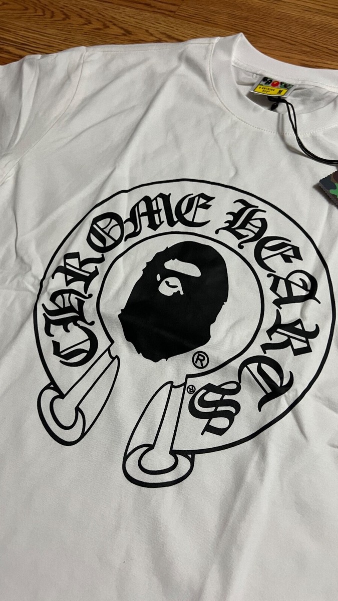 BABY MILO × クロムハーツ Tシャツ Bape Chrome Hearts White Shirt - Size Medium - Baby Milo