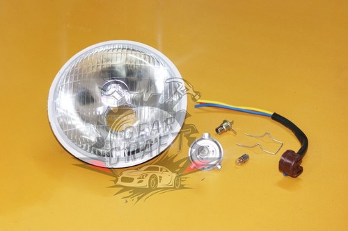 Lucas 7 Inch Classic Car Sealed Beam Headlamp Light Halogen H4 Conversion LHD - Bild 4 von 7