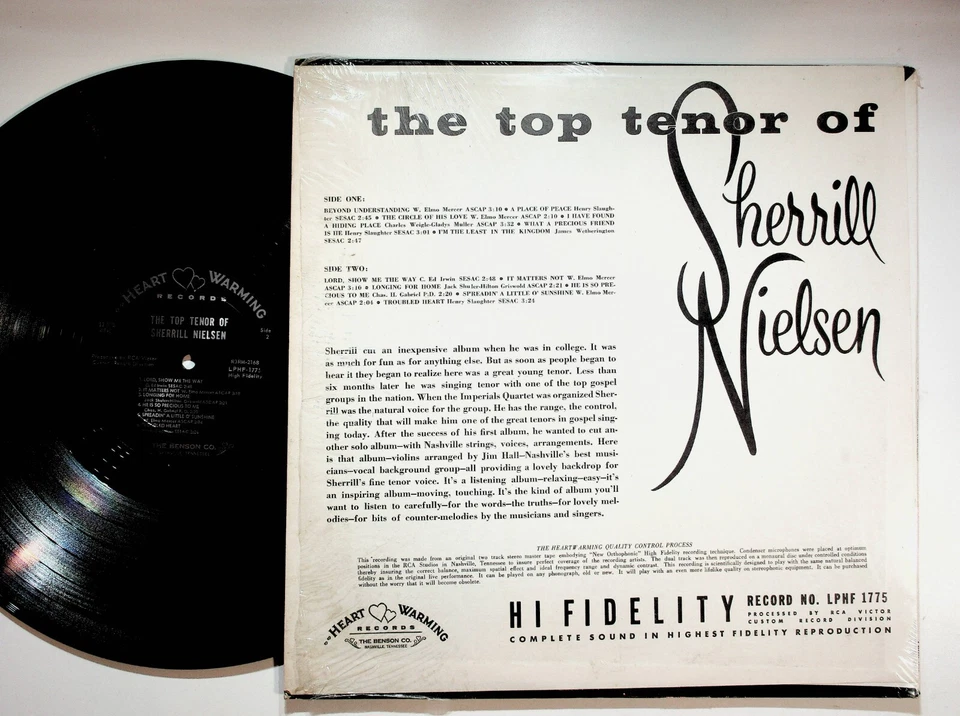 1965 Top Tenor Of Sherrill Nielsen Gospel Elvis Presley Voice Vinyl LP Record Foto 2 de 4
