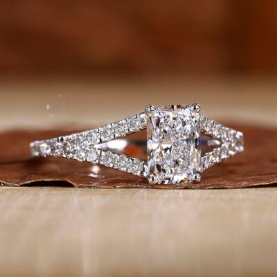 Black Friday Ring Ct IGI GIA Lab Created Radiant Diamond Solid 950  Platinum