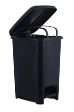 Slim Trash Can with Foot Pedal – 2.5 Gallon Step-On Trash Can with Lid Small ...