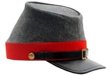 Confederate Artillery CSA Civil War Kepi Hat - New - Sizes S , M , L , XL